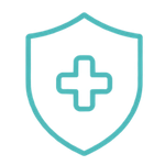 icono salud y escudo