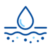 icono gota de agua y piel