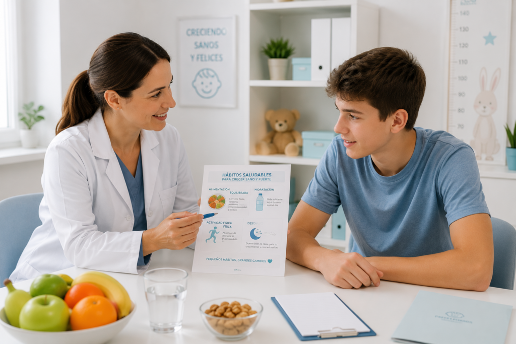 Consulta consejos de alimentación con pediatra